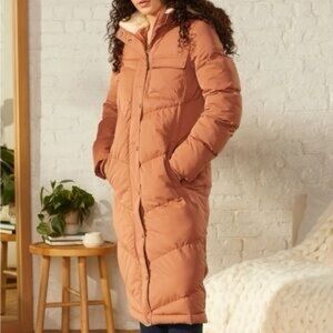UpWest rust long Puffer Coat NWT  S UW 8